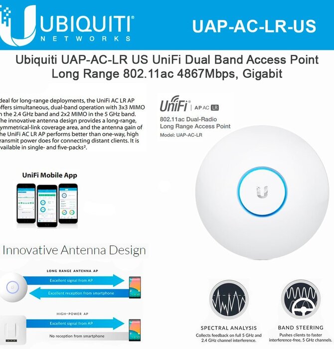UniFi Long Range Access-point UAP-AC-LR