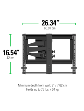 Sanus Full Motion Mount with Cable Management, TV's from 27" - 55"