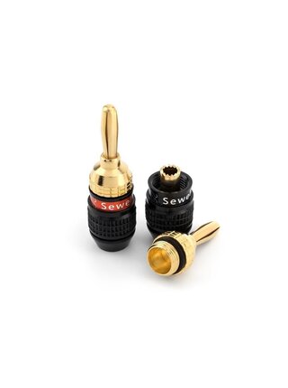 Deadbolt Fast Lock Banana Plugs, 24k Gold Plated