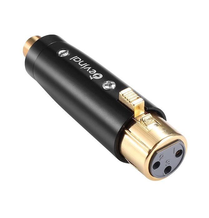 Gold-plated RCA to XLR Adapter