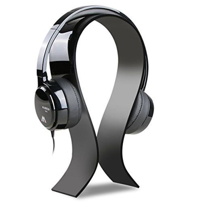 AmoVee Acrylic Headphone Stand, Black