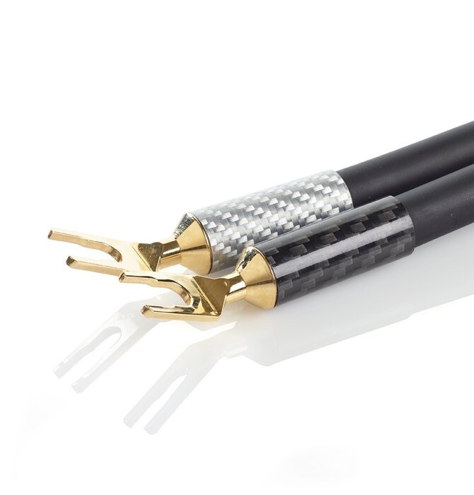 Shunyata Research Sigma V2 Speaker Cable with Spade Termination, Showroom Demo in Mint Condition Gold Spade Connectors 2 meter