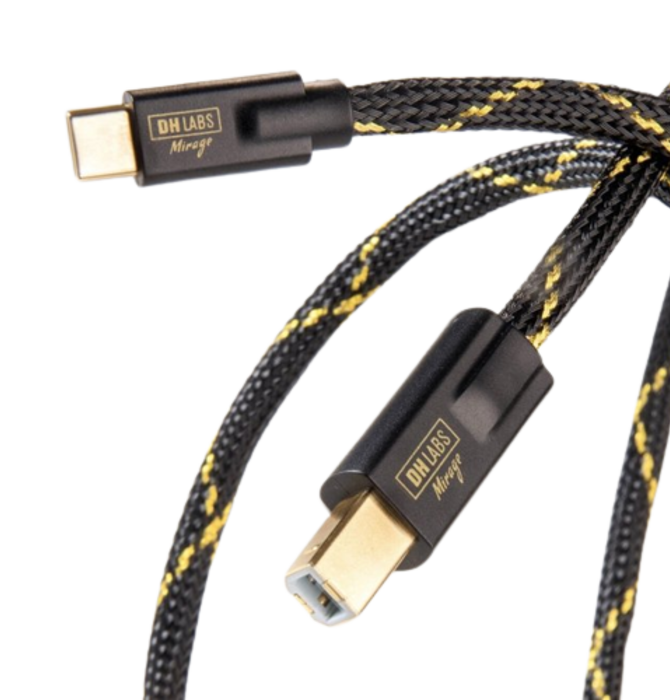 DH Labs - Silver-sonic Mirage Premium USB-A to USB-B  Cable