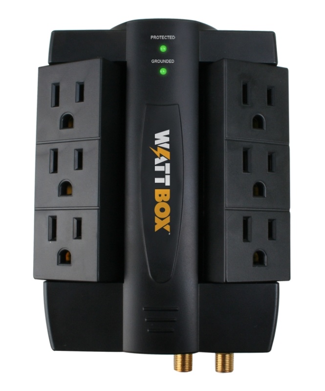 WattBox Surge Protected Wall Tap with Coax Protection WB2006RWT AV