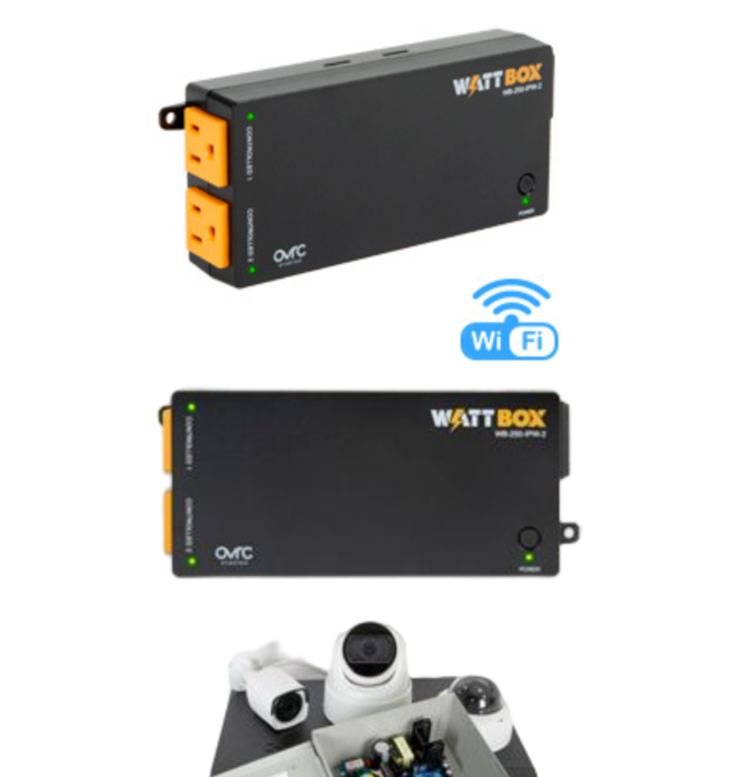 Wattbox 250-Series Wi-Fi Surge Protector | 2 Individually Controlled Outlets (Wi-Fi or Wired) WB-250-IPW-2