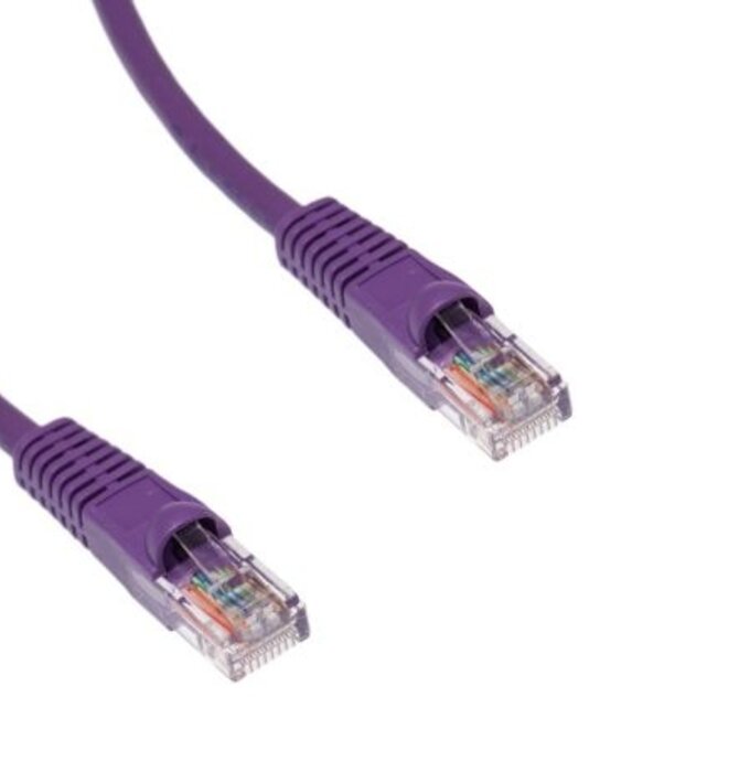 25" Cat6 Premium Networking Cable, Purple