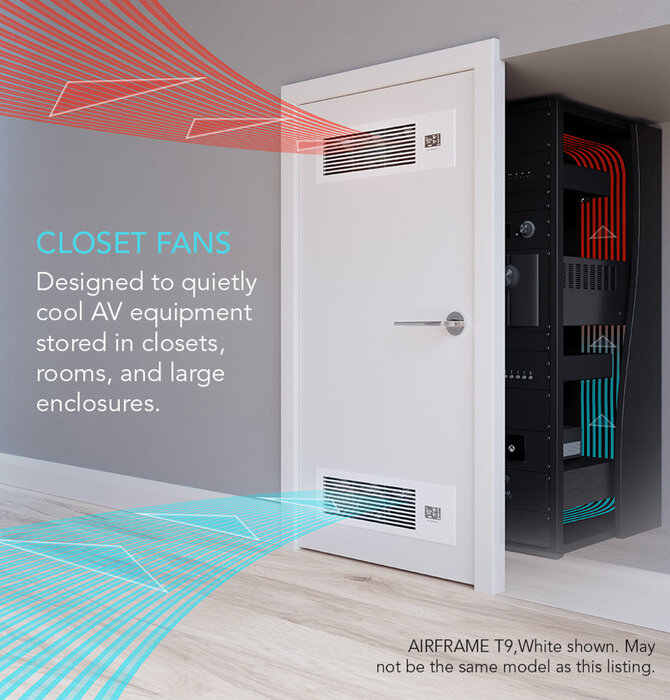 Airframe T7 17" AV Equipment Closet & Room Fan System, Intake