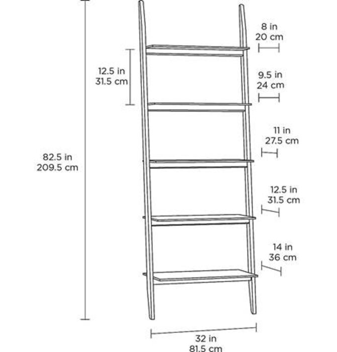 5702 Stiletto Double Leaning Shelf