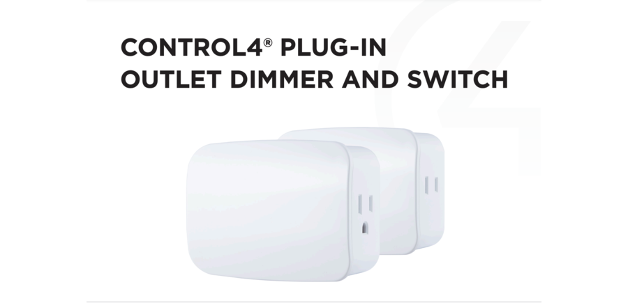 Wireless Plug-In Outlet Dimmer, C4-V-ODIM120-WH