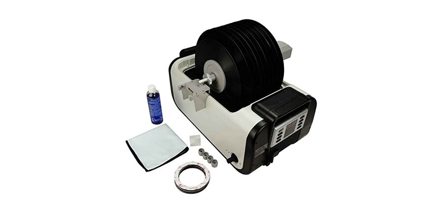 Motorized Ultrasonic Vinyl Record Cleaner, 110V  ( 10-Records )