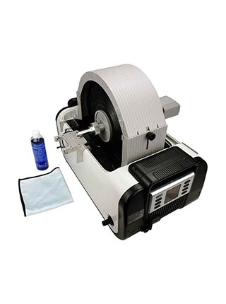 iSonic - Motorized Ultrasonic Vinyl Record Cleaner for 10 LP with Filter & Spin Drying, 2Gal/7.5L, 110V