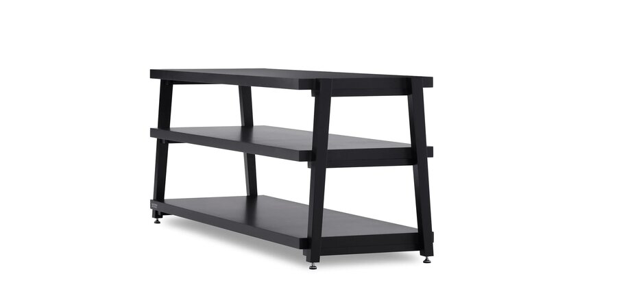 RigidRack® - 3 Shelf Rack - 1½" Thick Solid Midnite Maple Shelves - 1½" Midnite Maple Legs