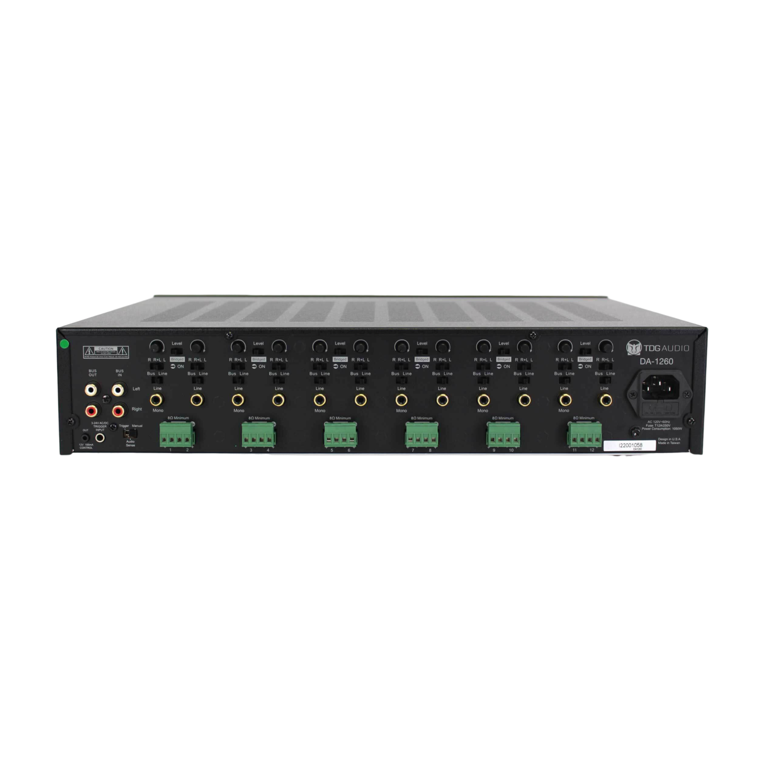 DA-1260 12 Channel x 60 WPC Multi Channel Toroidal Amplifier DA-1260 12 Channel x 60 WPC Multi Channel Toroidal Amplifier