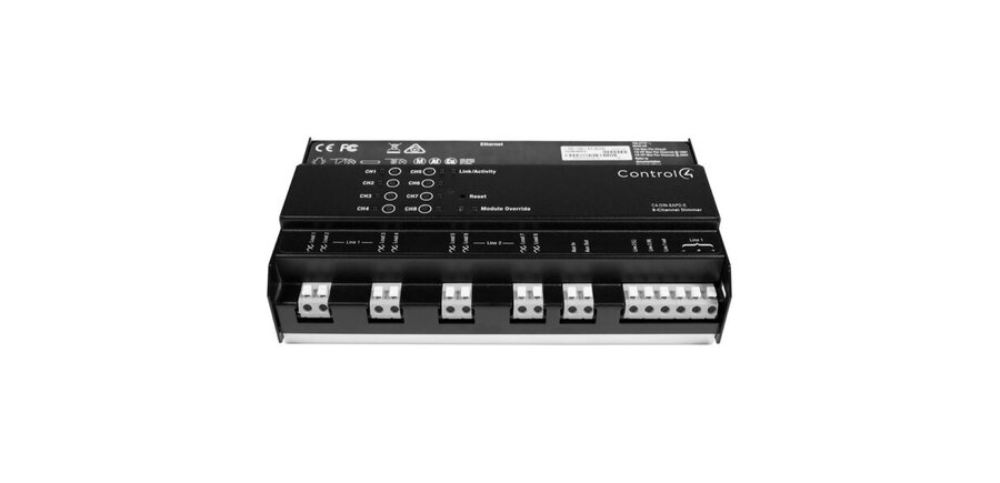 DIN-Rail 8-Channel Adaptive Phase Dimmer V2, C4-DIN-8APD-E