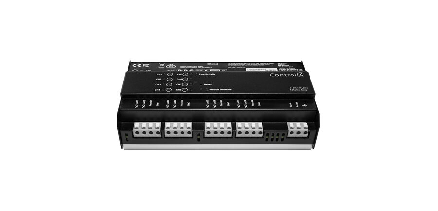 Control4 - DIN-Rail 8-Channel Relay V2 , C4-DIN-8RELSW-E