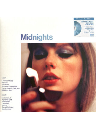Taylor Swift "Midnights" Moonstone Blue Marbled Edition Vinyl