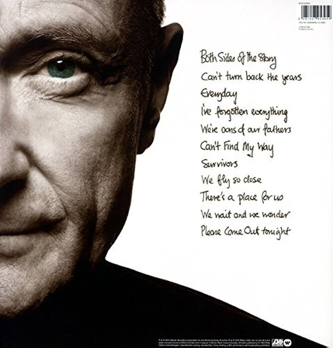 Phil Collins "Both Sides" 180 Gram Limited Edition Vinyl  2 LP