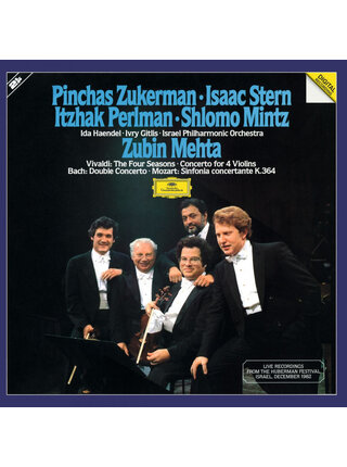 Pinchas Zukerman - Isaac Stern - Itzhak Perlman - Shlomo Mintz "Vivald The Four Seasons" Concerto for 4 Violins - Limited Edition 180 Gram Vinyl 2 LP Set