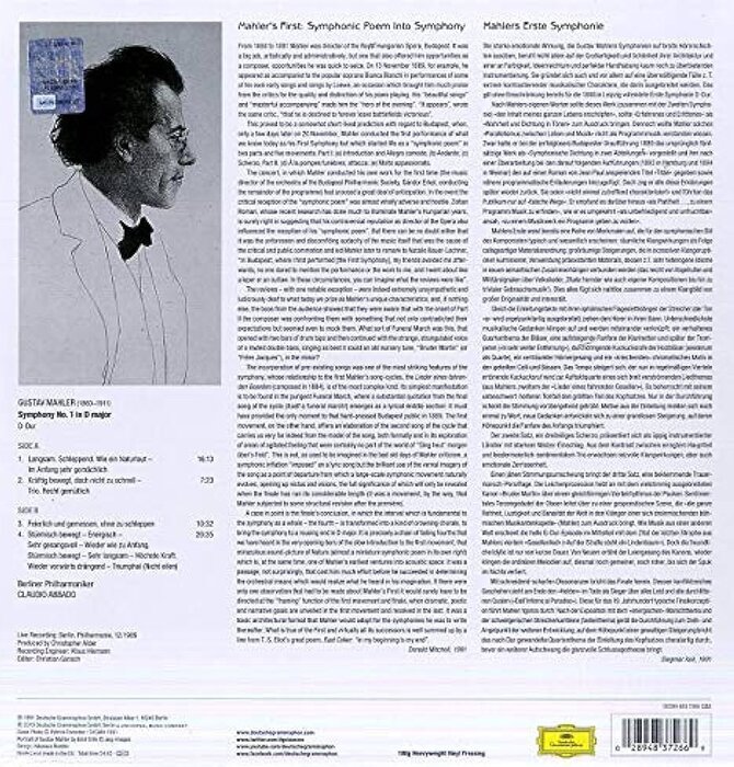 Gustav Mahler - Symphony No.1 Berliner Philharmoniker & Claudio Abbado