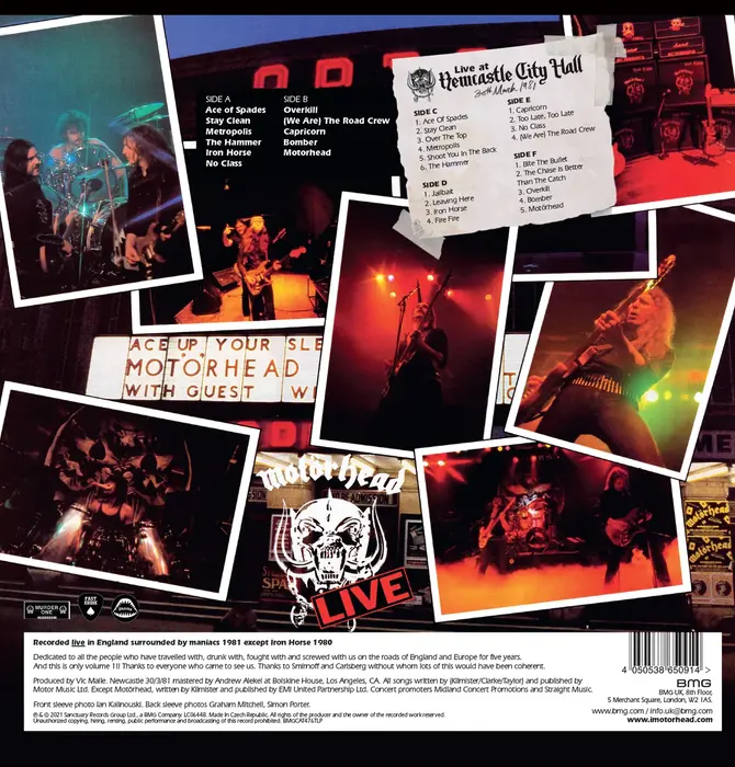 Motörhead - No Sleep Till Hammersmith , 40th Anniversary Deluxe Triple Vinyl Set