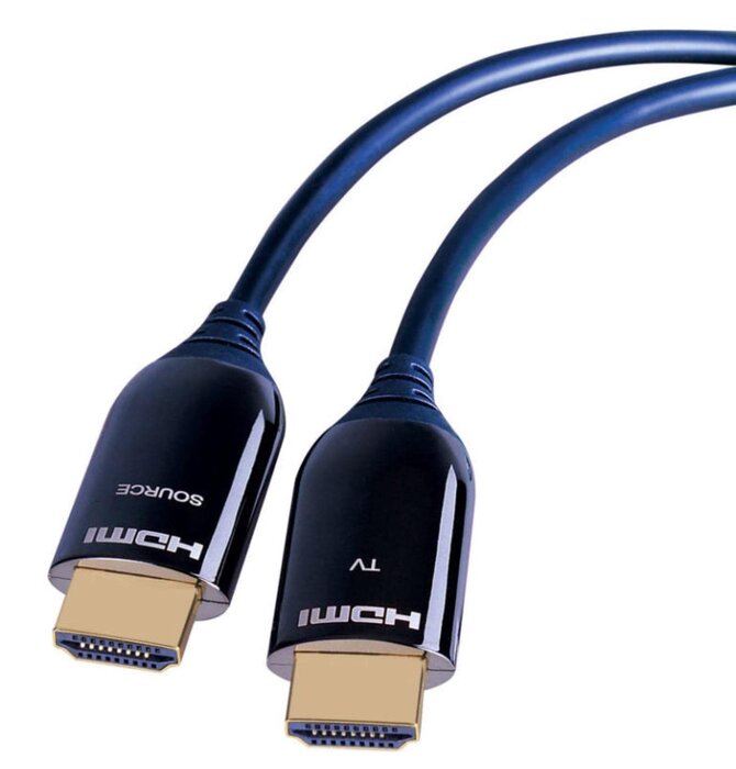 VANCO Fiber Active Optical Cable - HDMI Fiber Cable with HDR, ISF Certified, In-wall Rated