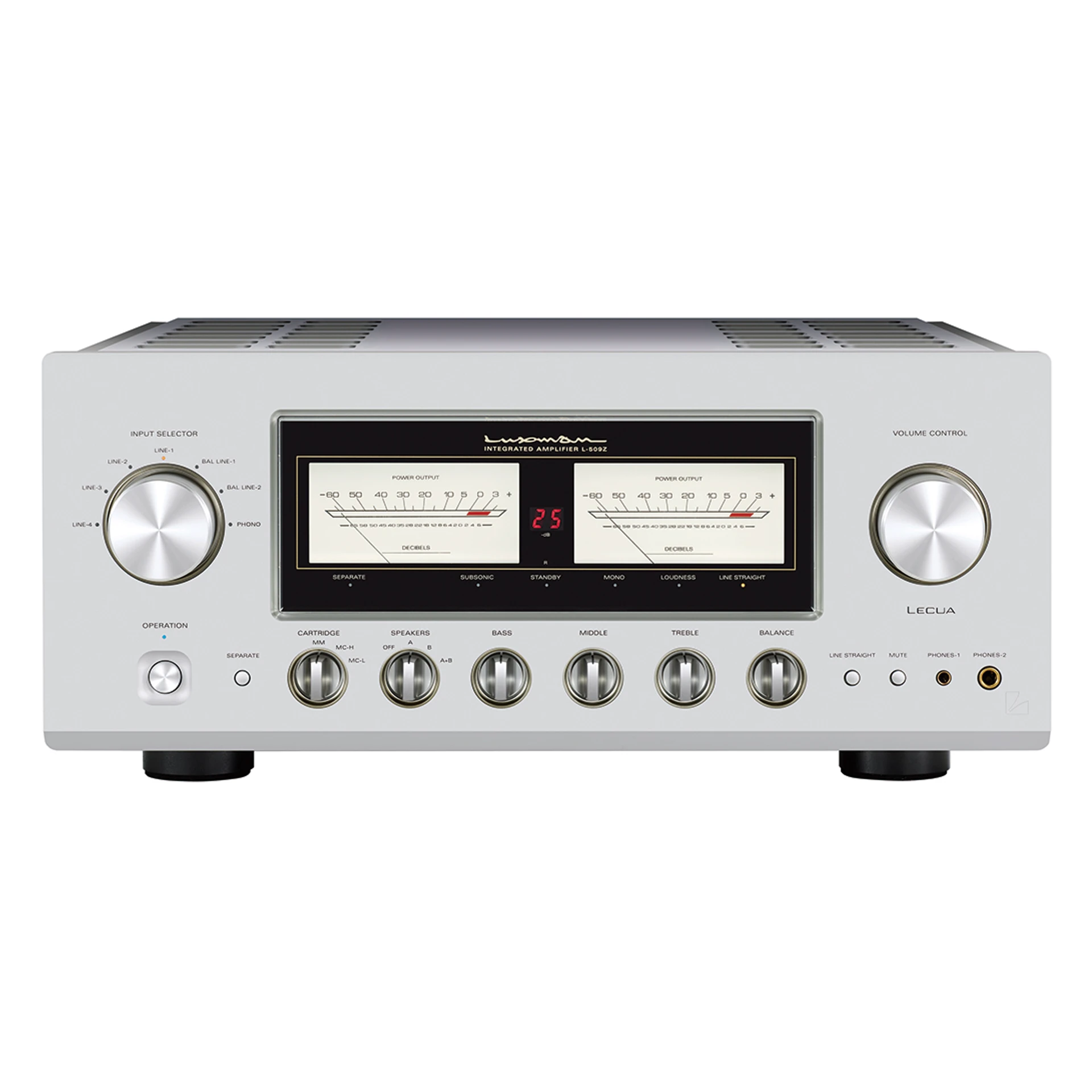 Luxman Class AB Integrated Amplifier L-509Z Silver - AV Luxury Group