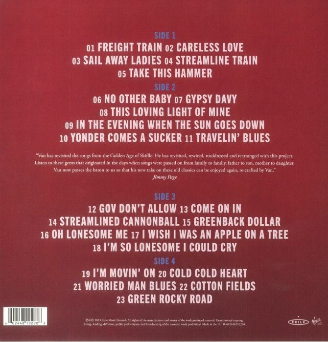 Van Morrison - Moving On Skiffle ( Indie Exclusive, Limited Edition Blue Vinyl, 2 LP's