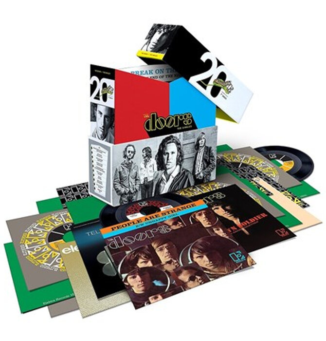 The Doors - The Singles , Twenty ( 20 x ) 45 RPM 7" Vinyl US Singles Box Set with A & B Sides