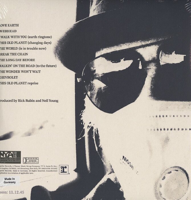 Neil Young With Crazy Horse - World Record , New Studio Album , Limited Edition Double LP on Clear Vinyl Includes Lyric Booklet