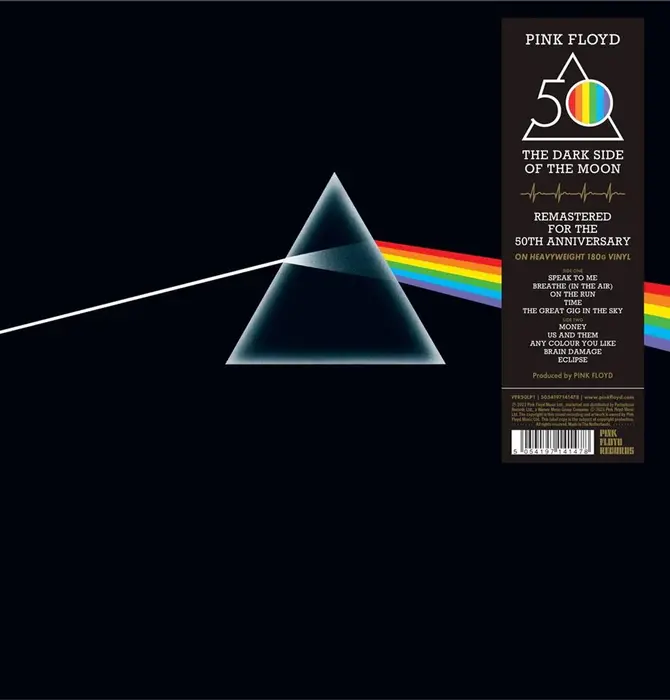 Pink Floyd - Remastered for 50th Anniversary Edition of The Dark Side Of The Moon , 180 Gram Vinyl