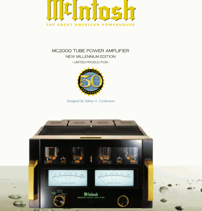 McIntosh MC2000 50th Anniversary Tube Amplifier - Limited Collector's Edition