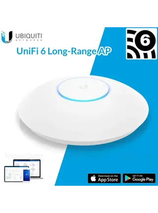 Ubiquiti Long Range Wifi6 Access-point , 4 x 4 MU MIMO 3.0GBPS, U6-LR-US