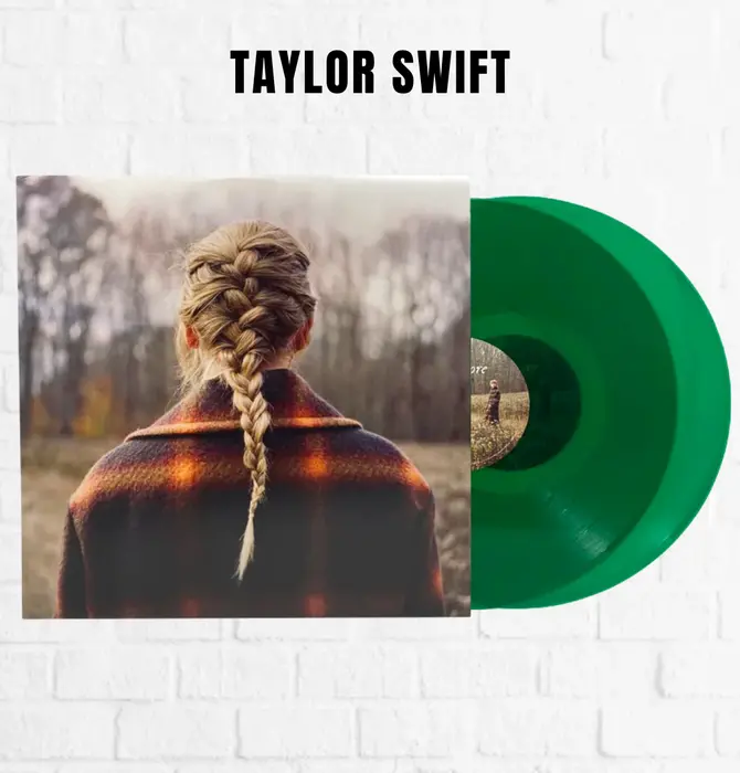 Taylor Swift - Evermore Explicit Content, 2 LP Translucent Green, Limited Deluxe Edition with Bonus Tracks