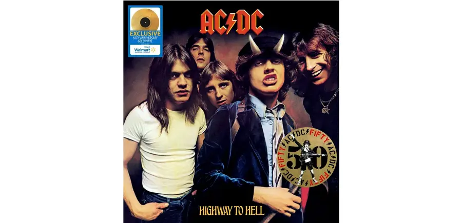 AC/DC - Highway To Hell, 50th Anniversary Limited Edition Gold Colored Vinyl includes Unique Insert & Custom Labels