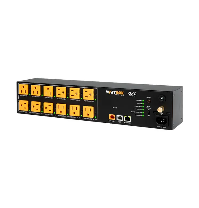 Wattbox IP Power Conditioner with 12 Individually Controlled & Metered Outlets, WB-800-IPVM-12