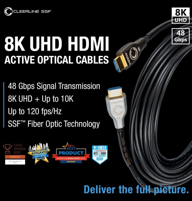 Cleerline SSF 8K UHD HDMI Active Optical Cables