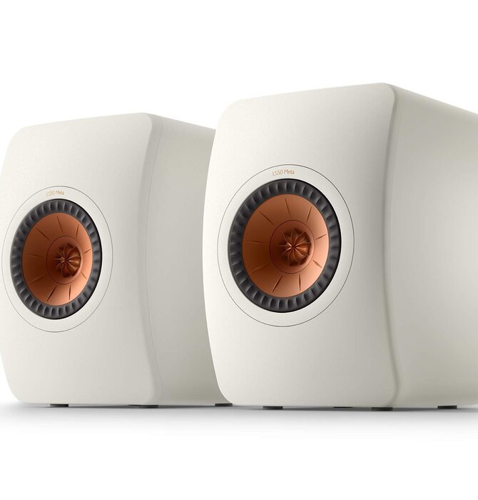 KEF LS50 Meta Monitor Bookshelf Speaker in Matte White, OPEN BOX !