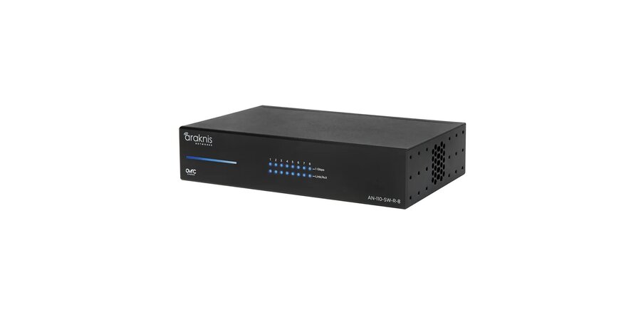 Araknis Networks® 110 Series Unmanaged+ Gigabit Switch with 8 Rear Ports