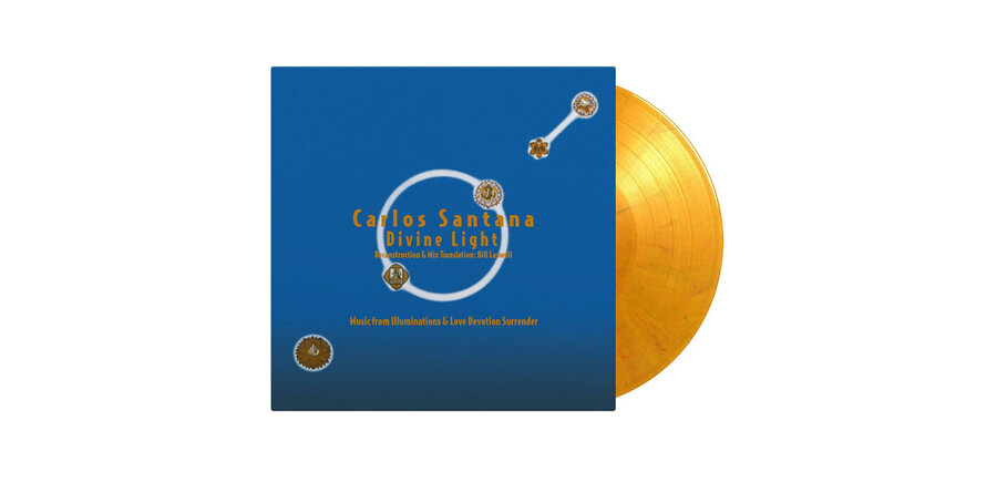 Carlos Santana - Divine Light , Limited Edition Of 1500 Numbered Copies on Orange and Black Marbled 2LP 180 Gram Audiophile Grade Vinyl, EU Import