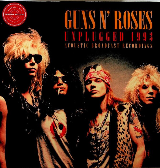 Guns N' Roses - Unplugged 1993 Acoustic Broadcast Recordings , Limited Edition 2 LP Red Vinyl Import