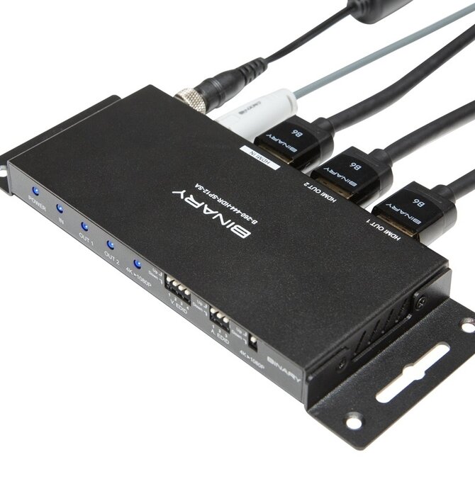Binary 4K HDR HDMI Splitter , 1 x 2 , B-260-444-HDR-SP12SA
