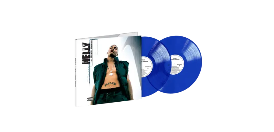 Nelly - Country Grammar , 20th Anniversary Deluxe Edition of Diamond Certified Debut Album on 2 LP Blue Vinyl , With 4 Bonus Tracks
