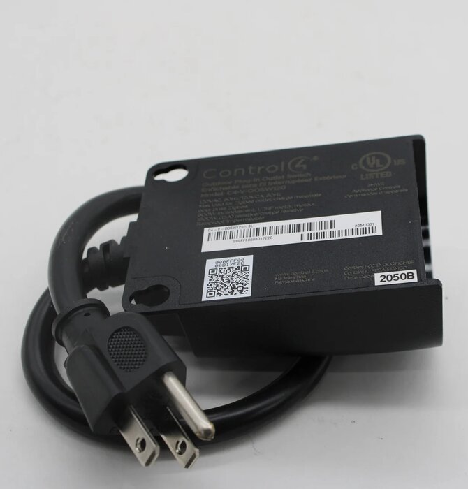 Control4 - Outdoor Plug-In Outlet Switch , C4-V-OOSW120-BL