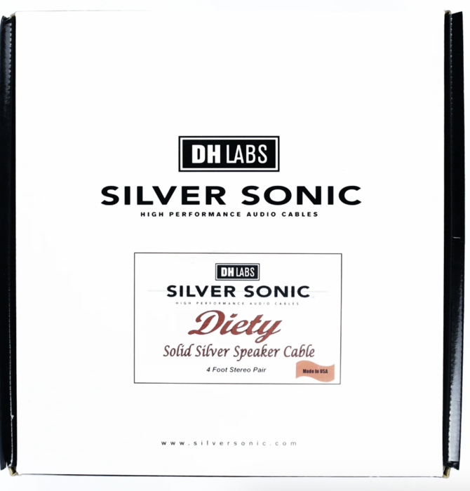 DH Labs -  Deity  , Solid Silver 4ft Speaker Cable with  Locking Silver Banana Plugs , Showroom Demo