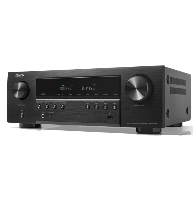 Denon - AVR-S670H,  8K AV Receiver  with HEOS Built In , 5.2 Channel