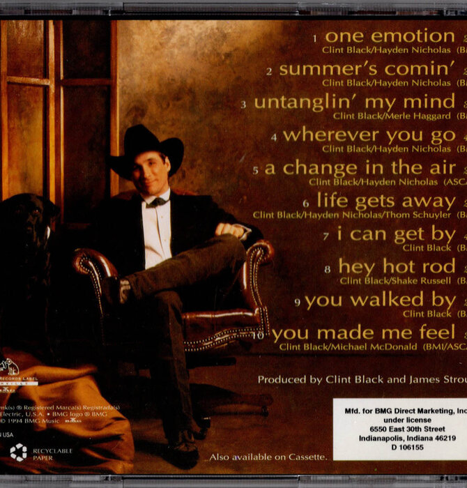 Clint Black - One Emotion , CD