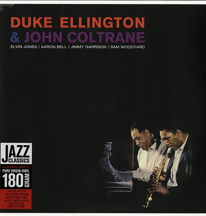 Duke Ellington & John Coltrane with Elvin Jones, Aaron Bell, Jimmy Garrison , Sam Woodward, Audiophile Grade 180 Gram Pure Virgin Vinyl, Collector's Edition