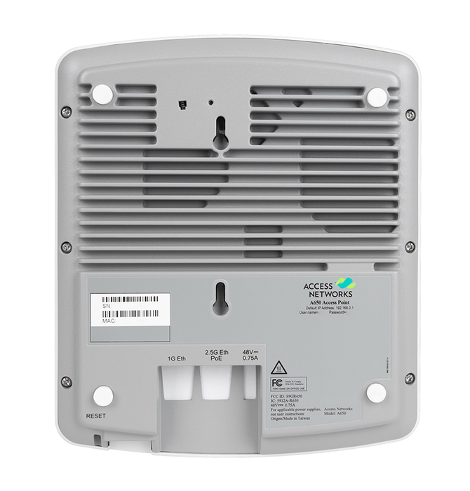 Access Networks A650 Unleashed Wi-Fi 6 Indoor Access Point