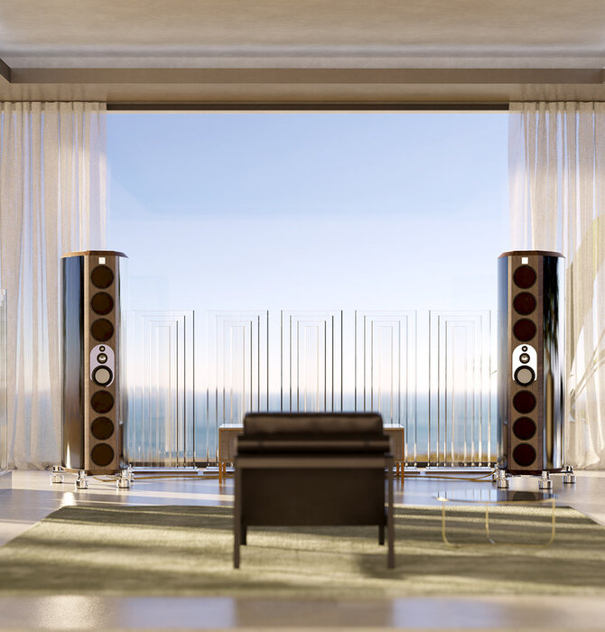 Marten - Coltrane Momento 2 Statement,  4- Way Speaker in Body Lacquered Carbon Fiber Cabinet ( Sold in Pairs )