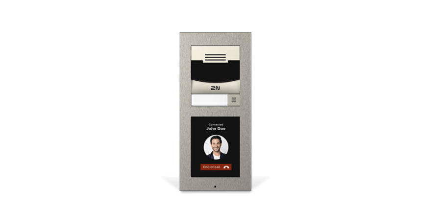 2N - IP Verso 2.0 Main Unit with Camera and 1-Button, Black